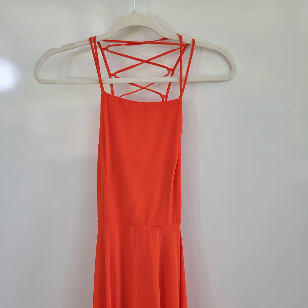 Lulu's Bright Orange Strappy Back Maxi Dress - Picture 8 of 8